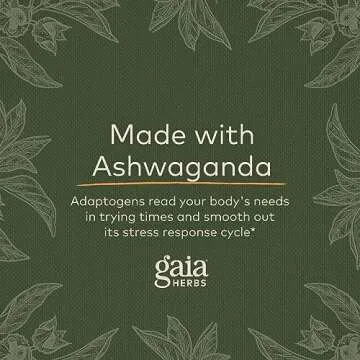 Gaia Herbs Ashwagandha Root Capsules for Stress Relief