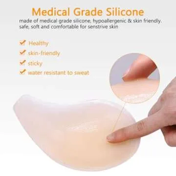 Invisible Lift Up Bra - Reusable Stick-On Silicone Bra with Push-Up Effect