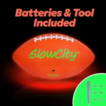 GlowCity LED Light Up Football Youth Size Glow in Dark