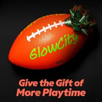 GlowCity LED Light Up Football Youth Size Glow in Dark