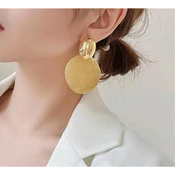 Stylish Big Disc Drop Earrings For Any Occasion