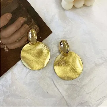 Stylish Big Disc Drop Earrings For Any Occasion
