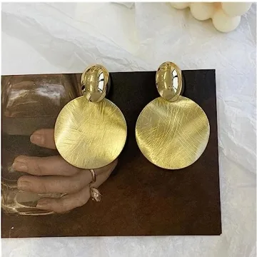 Stylish Big Disc Drop Earrings For Any Occasion