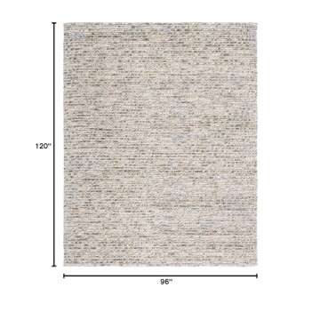 SAFAVIEH Natura Collection Area Rug - 8' x 10', Ivory & Multi, Handmade Farmhouse Wool, Ideal for Hi...
