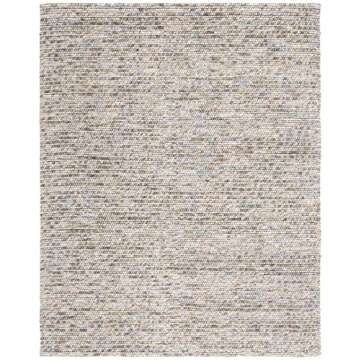 SAFAVIEH Natura Collection Area Rug - 8' x 10', Ivory & Multi, Handmade Farmhouse Wool, Ideal for High Traffic Areas in Living Room, Bedroom (NAT620D)