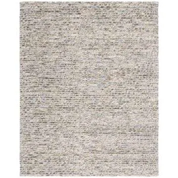 SAFAVIEH Natura Collection Area Rug - 8' x 10', Ivory & Multi, Handmade Farmhouse Wool, Ideal for High Traffic Areas in Living Room, Bedroom (NAT620D)