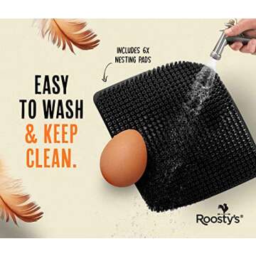 Roosty's Chicken Nesting Box Pads x6 | Washable Plastic Nesting Box Liners | Chicken Bedding For Coop, Nesting Pads, Chicken Laying Boxes, Nesting Pads For Chicken Coop, Chicken Nesting Box Pads Ebook