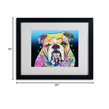 Stunning Dean Russo Bulldog Art Framed 16x20