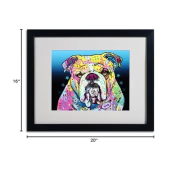 Stunning Dean Russo Bulldog Art Framed 16x20