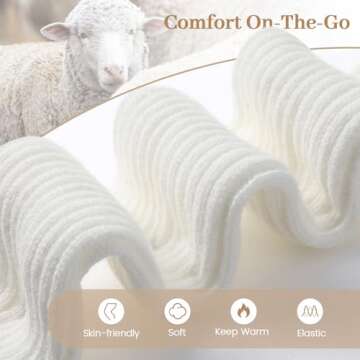 Pleneal 2 Pairs Leg Warmers - Leg Warmers for Women Soft Warm Knitted Leg Warmers for 80s Party, Yoga, Dance