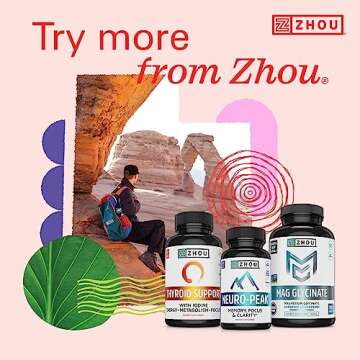 Zhou Nutrition Berberine Supplement 1000mg with Oregon Grape, Vegan, Gluten-Free, 30 Servings