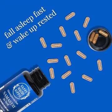 Namastay in Bed Natural Sleep Aid - Valerian & Melatonin Capsules