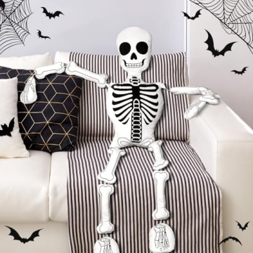 Amazing Wonderjune Skeleton Pillow for Halloween Decor