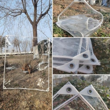 6.5x6FT Clear Waterproof Tarp for Camping and Plants