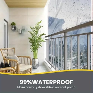 6.5x6FT Clear Waterproof Tarp for Camping and Plants