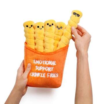 WHAT DO YOU MEME? Emotional Support Crinkle Fries — Plush Fries by Emotional Support Pals