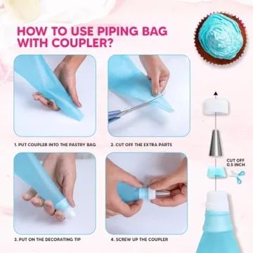 124 Pcs Cake Decorating Set with Piping Bags & Tips