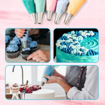 124 Pcs Cake Decorating Set with Piping Bags & Tips