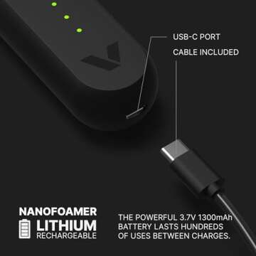 Subminimal NanoFoamer Lithium Performance Milk Foamer | USB-C Rechargeable, IP4 Waterproof, Dual-Speed, Stainless Steel | Premium Microfoamed Milk in 30 Seconds, Barista-Style Coffee Drinks at Home