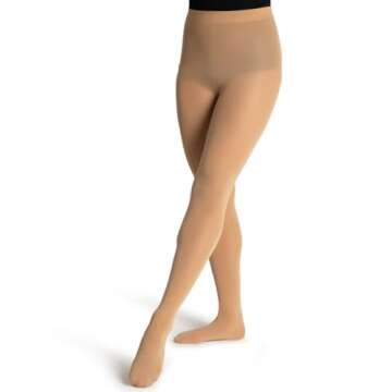 Capezio womens Studio Basics Footed tights, Caramel, Small-Medium US