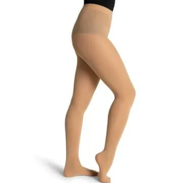 Capezio womens Studio Basics Footed tights, Caramel, Small-Medium US