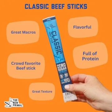New Primal Grass Fed Beef Sticks - Keto Gluten-Free Snack
