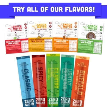 New Primal Grass Fed Beef Sticks - Keto Gluten-Free Snack