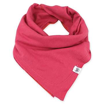 Organic Bandana Bibs for Babies - 10 Pack in Rainbow Pinks