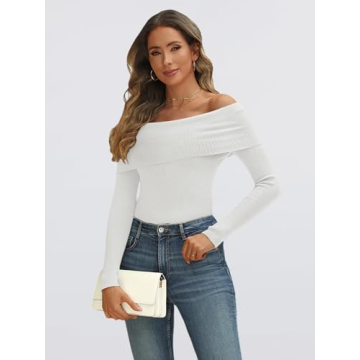 LILLUSORY Off The Shoulder Sweater for Y2K Fashion