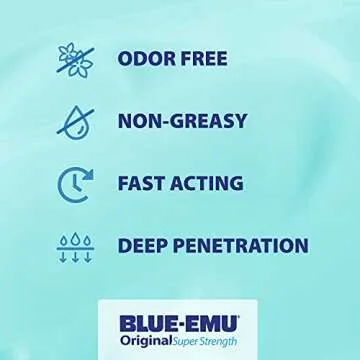 Blue Emu Original Super Strength Cream, Emu Oil, Odor & Fragrance Free, 4 Oz