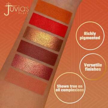 Juvia's Place Palette The Bronzed Rustic - Shades of 6, Professional Eye Makeup, Pigmented Palette, ...