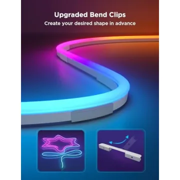 Govee RGBIC Neon Lights, LED Smart Neon Rope Light 2 Works with Matter, Alexa, Google Assistant, Custom DIY Neon Strip Lights for Bedroom and Wall Decor, Softer Material, 9.8ft, White