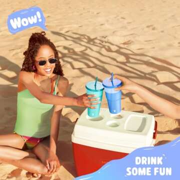 Meoky Color Changing Cups - Fun Reusable Drinkware Pack