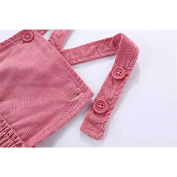 LittleSpring Toddler Girls Jumper Dress and Top Set 3T Red