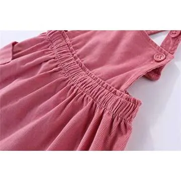 LittleSpring Toddler Girls Jumper Dress and Top Set 3T Red