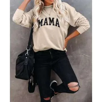 Stylish Dressmine Crewneck Mama Sweatshirt for Women