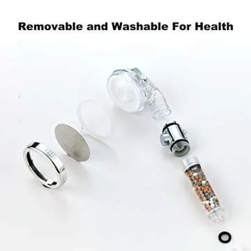 KAIREY Filtered Shower Head with Handheld shower filter head for hard water with Beads On/Off,3 Function High Pressure Showerhead,Purifying Water Shower,with Shower Hose and Bracket