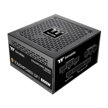 Thermaltake GF1 (2024) Fully Modular ATX 850W Power Supply - 80 Plus Gold - Ultra Quiet - Zero RPM, ...