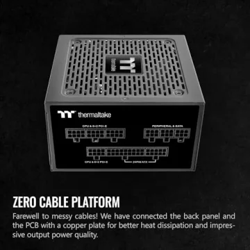Thermaltake GF1 (2024) 850W Power Supply - Gold Efficiency, Quiet