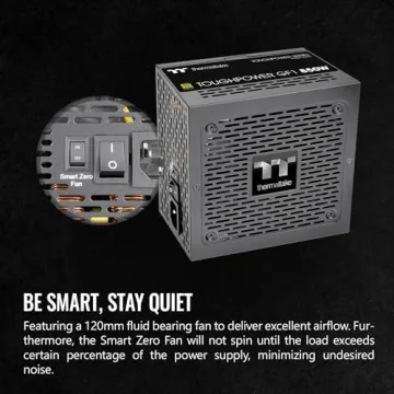 Thermaltake GF1 (2024) 850W Power Supply - Gold Efficiency, Quiet