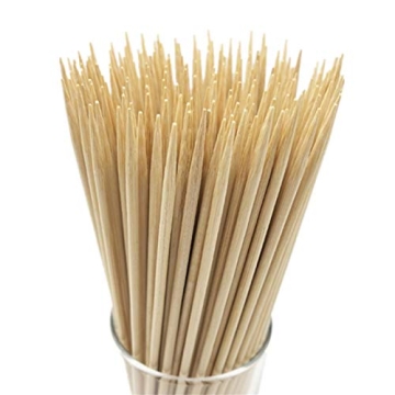 HOPELF 12" Natural Bamboo Skewers - Perfect for BBQs and Parties!