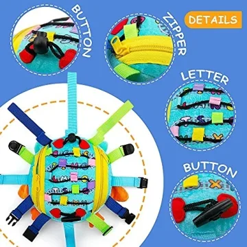 beetoy Sensory Buckle Pillow for Toddler Travel Fun