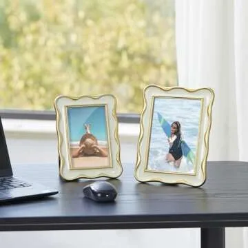 Glitzhome Vintage White Picture Frame Set of 2