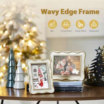 Glitzhome Vintage White Picture Frame Set of 2