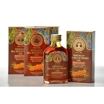 Siberian Sea Buckthorn Oil 100 Ml, Premium Quality, Natural, First Cold Press - 3.4 Fl Oz