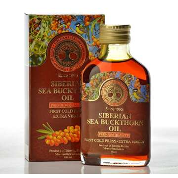 Siberian Sea Buckthorn Oil 100 Ml, Premium Quality, Natural, First Cold Press - 3.4 Fl Oz