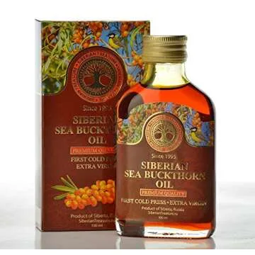 Siberian Sea Buckthorn Oil 100 Ml, Premium Quality, Natural, First Cold Press - 3.4 Fl Oz
