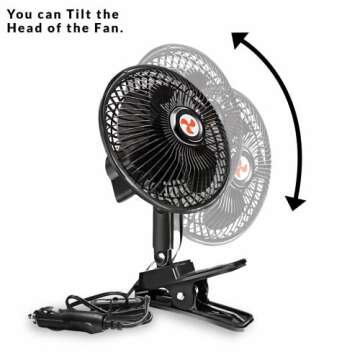 Zento Deals Portable Oscillating Fan for Vehicles