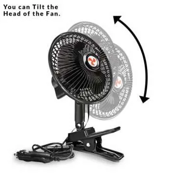 Zento Deals Portable Oscillating Fan for Vehicles