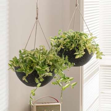 LA JOLIE MUSE Large Hanging Planters for Outdoor Use